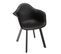 Malo - Lot De 6 Fauteuils Noirs Dossier Arrondi