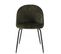 Augustin - Lot De 2 Chaises Velours Vert Sapin Dossier Arrondi Pieds Acier