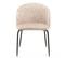 Augustin - Lot De 2 Chaises Velours Beige Dossier Enveloppant Pieds Acier