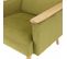 Albane - Fauteuil Velours Vert Clair Pieds Et Accoudoirs Bois