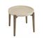 Hans - Table D'appoint Ronde 50x50cm Plateau Béton Beige Pieds Acacia