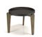 Hans - Table D'appoint 55x52cm Plateau Béton Noir Mat Pieds Acacia