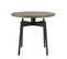 Alma - Table D'appoint Ronde Marron Foncé 55x55cm Pieds Métal Noir