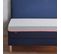 Ensemble Matelas Mousse Mi-ferme + Sommier L'incontournable 140x190 Cm Blanc, Bleu Foncé