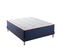 Ensemble Matelas Ressort Mi-ferme + Sommier Le Véritable 160x200 Cm Blanc, Bleu Foncé