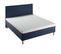 Ensemble Matelas Mousse Mi-ferme + Sommier +Tête De Lit L'incontournable 140x190cm Blanc, Bleu Foncé