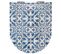 Abattant Double Olfa Déclipsable Motif "azulejos " - 42-47 Cmx36.5 Cm - Bleu Brillant