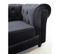 Canapé 3 Places Velours "chesterfield" 207cm Noir