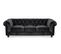 Canapé 3 Places Velours "chesterfield" 207cm Noir