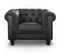 Fauteuil Design "chesterfield" 110cm Noir