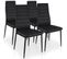 Lot De 4 Chaises Design "kaïus" 95cm Noir