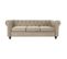 Canapé 3 Places Velours "chesterfield" 209cm Taupe