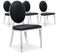 Lot De 4 Chaises Médaillon "tatianna" 90cm Noir