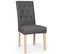 Lot De 2 Chaises Design Tissu "legacy" 99cm Gris Clair et Noir