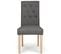 Lot De 2 Chaises Design Tissu "legacy" 99cm Gris Clair et Noir