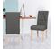 Lot De 2 Chaises Design Tissu "legacy" 99cm Gris Clair et Noir