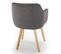 Fauteuil Scandinave En Tissu "sweet Color" 76cm Gris Foncé