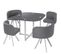 Ensemble Table De Repas Et 4 Chaises Design "chest" Gris