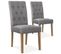 Lot De 2 Chaises Design Tissu "charmly" 99cm Gris