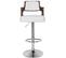 Lot De 2 Chaises De Bar "paddington" 110cm Noisette et Blanc