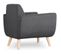 Fauteuil Design "miramas" 81cm Gris Foncé