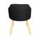 Fauteuil Scandinave En Tissu "delante" 67cm Noir