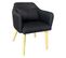 Fauteuil Scandinave En Tissu "delante" 67cm Noir