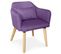 Lot De 2 Fauteuils Scandinave En Tissu "delante" 67cm Violet