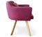 Lot De 2 Fauteuils Scandinave En Tissu "delante" 67cm Violet