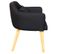 Lot De 2 Fauteuils Scandinave En Tissu "delante" 67cm Noir