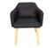 Lot De 2 Fauteuils Scandinave En Tissu "delante" 67cm Noir