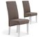 Lot De 2 Chaises Design Tissu "lille" 108cm Taupe