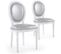 Lot De 2 Chaises Médaillon "versailles" 96cm Argent