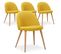 Lot De 4 Chaises Design "morro" 75cm Jaune