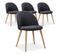 Lot De 4 Chaises Design "morro" 75cm Gris Foncé