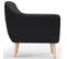 Fauteuil Scandinave Tissu "lopy" 78cm Noir