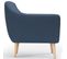 Fauteuil Scandinave Tissu "lopy" 78cm Bleu