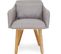 Fauteuil Scandinave "alan" 70cm Beige