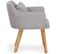 Fauteuil Scandinave "alan" 70cm Beige