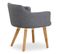 Fauteuil Scandinave "alan" 70cm Gris Clair