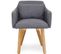 Fauteuil Scandinave "alan" 70cm Gris Clair