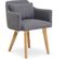 Fauteuil Scandinave "alan" 70cm Gris Clair