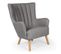 Fauteuil Scandinave "jay" 94cm Gris