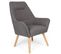 Fauteuil Scandinave "watson" 101cm Gris