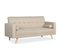 Canapé Convertible 3 Places Scandinave "Navya" Beige