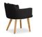 Fauteuil Scandinave "alan" 70cm Noir