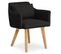 Fauteuil Scandinave "alan" 70cm Noir