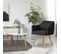 Fauteuil Scandinave "alan" 70cm Noir