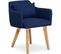 Fauteuil Scandinave "alan" 70cm Bleu