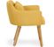 Lot De 2 Fauteuils Scandinave "alan" 70cm Jaune